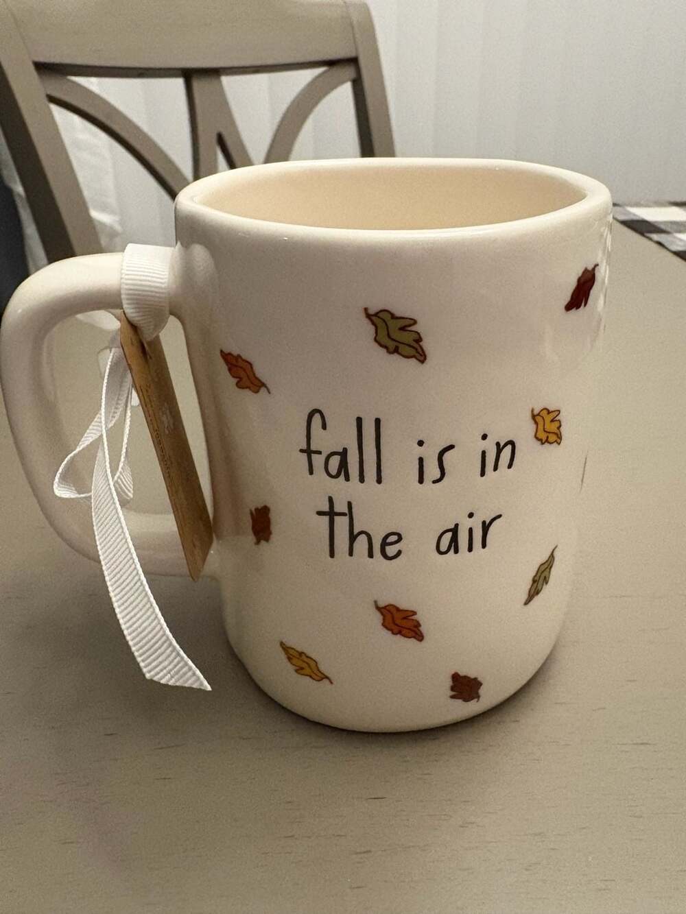 Rae Dunn Peanuts Snoopy Fall Is In The Air Double Sided Ceramic Mug
